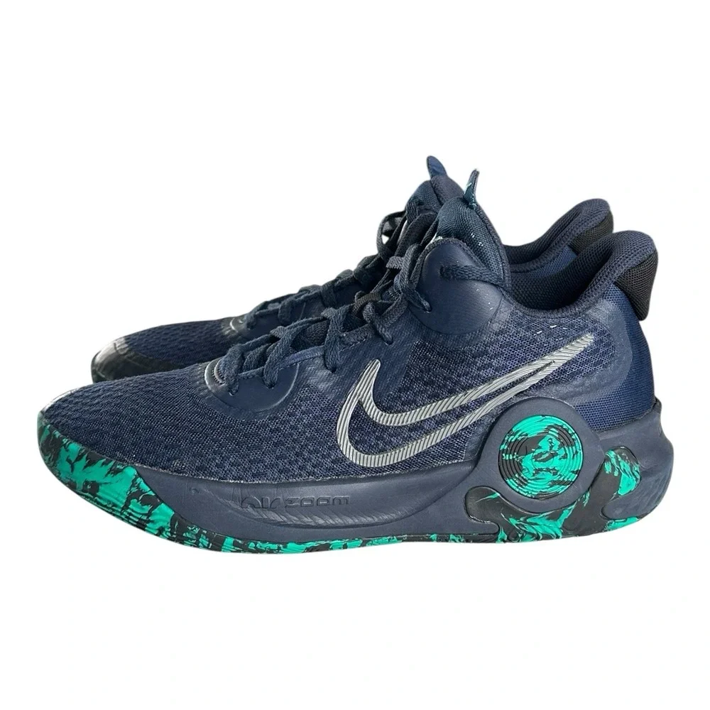 Men's NIKE KD Trey 5 IX Obsidian Blue Emerald Shoes Basketball Trainers‎ US 8.5